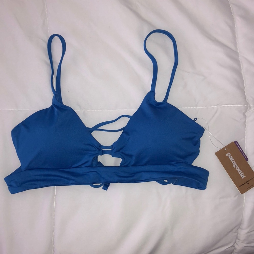 NWT Focal Point bikini top bayou blue